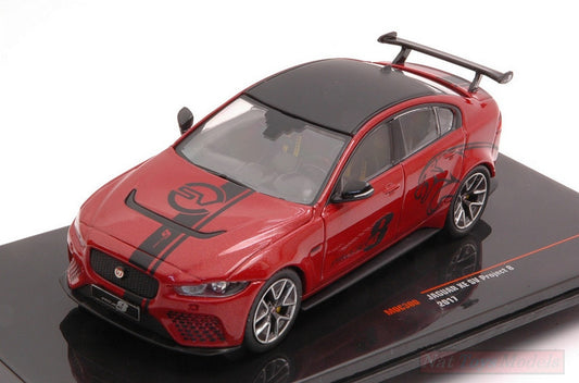 MODELLINO IN SCALA COMPATIBILE CON JAGUAR XE SV PROJECT 8-201 RED 1:43 IXO MODEL MOC300