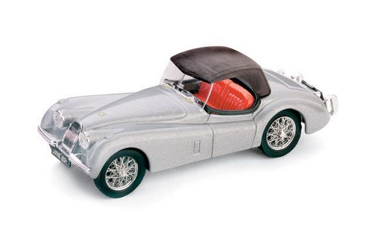 MODELLINO IN SCALA COMPATIBILE CON JAGUAR XK 120 DROP HEAD 1948 ARGENTO 1:43 BRUMM BM0102-05