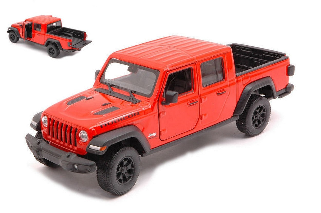 SCALE MODEL COMPATIBLE WITH JEEP GLADIATOR RUBICON 2020 ORANGE 1:27 WELLY WE24103OR