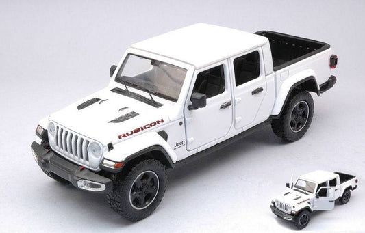 MODELE REDUIT COMPATIBLE AVEC JEEP GLADIATOR RUBICON HARD TOP BLANC 1:24 MOTORMAX MTM79368W