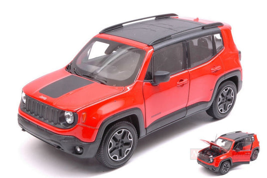 MODELE REDUIT COMPATIBLE AVEC JEEP RENEGADE 2015 ORANGE/NOIR 1:24-27 WELLY WE24071OR