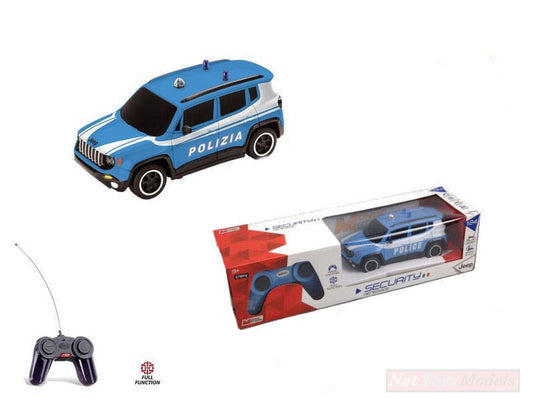 SCALE MODEL COMPATIBLE WITH JEEP RENEGADE POLICE RADIO CONTROL 1:24 MONDO MOTORS MM63564P