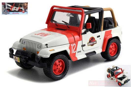 SCALE MODEL COMPATIBLE WITH JEEP WRANGLER 1992 JURASSIC PARK 1:24 JADA TOYS JADA97806