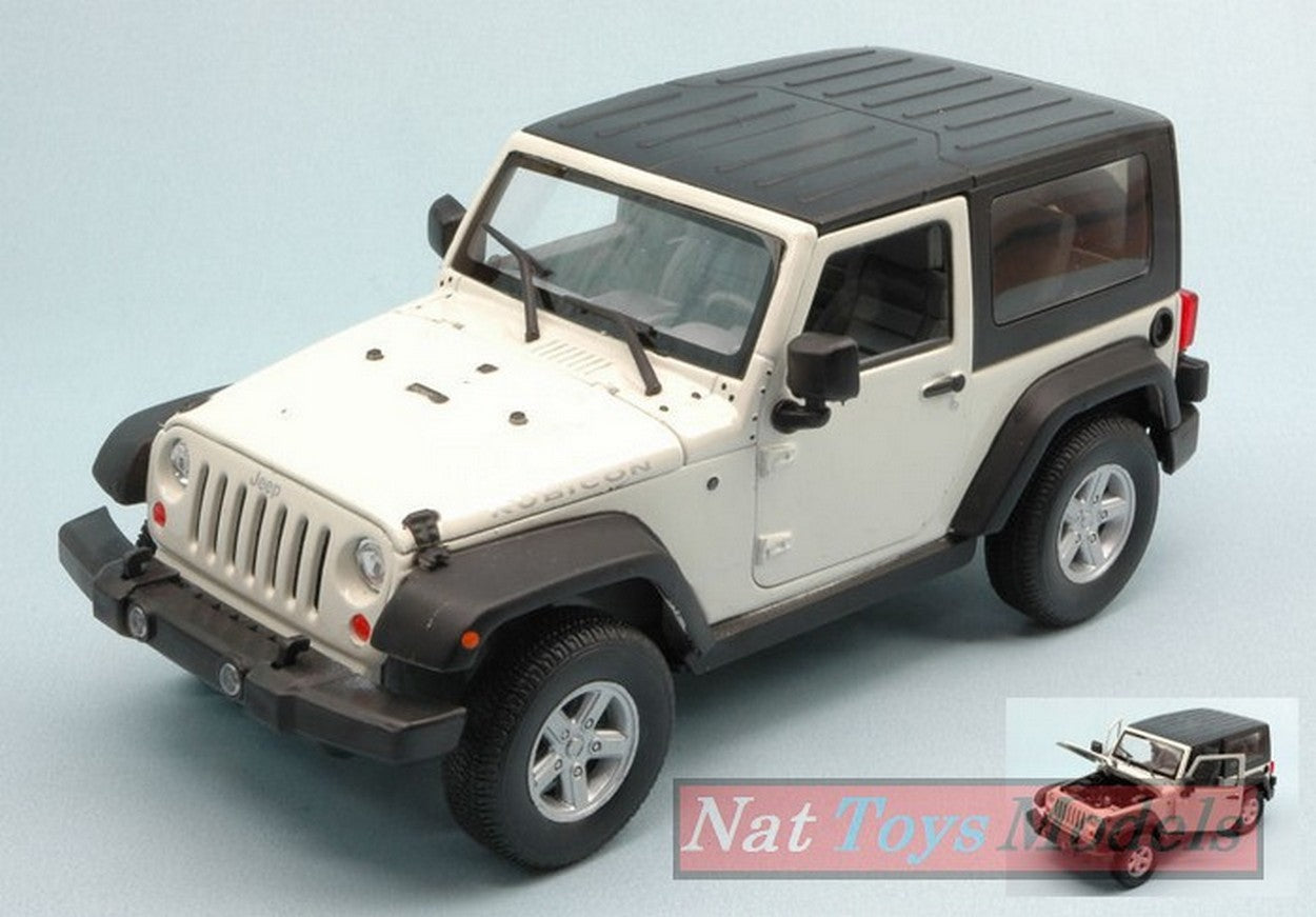MODELLINO IN SCALA COMPATIBILE CON JEEP WRANGLER RUBICON 2007 WHITE 1:24 WELLY WE22489CW