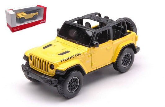 MODELLINO IN SCALA COMPATIBILE CON JEEP WRANGLER RUBICON OPEN YELLOW 1:43 RASTAR RAT59000Y
