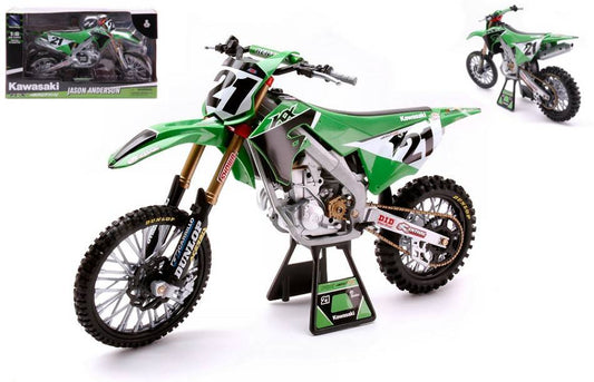 MODÈLE RÉDUIT COMPATIBLE AVEC KAWASAKI KX 450 SR N.21 JASON ANDERSON 2022 1:6 NEW RAY NY49733