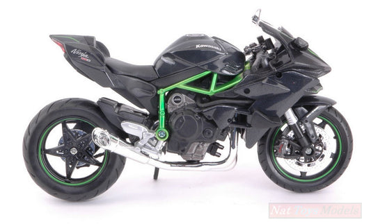 MODELE REDUIT COMPATIBLE AVEC KAWASAKI NINJA H2 R NOIR/VERT 1:12 MAISTO MI16880
