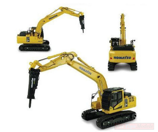 SCALE MODEL COMPATIBLE WITH KOMATSU PC210LC-11 WITH HAMMER DRILL (DEMOLITION HAMMER) 1:50 UNIVERSAL HOBBIES UH8140
