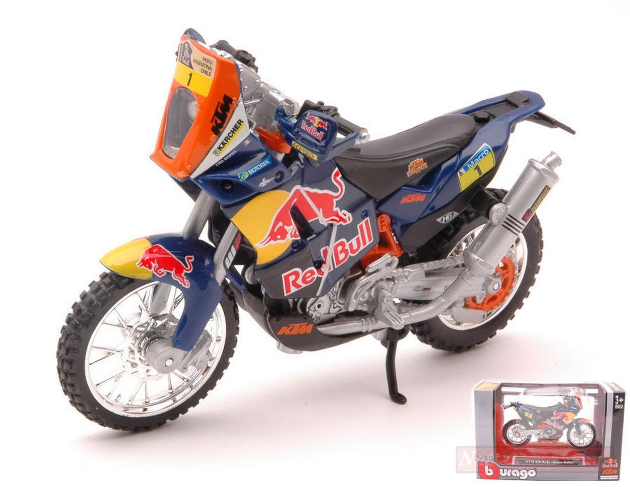 MODELE REDUIT COMPATIBLE AVEC KTM 450 RALLY N.1 WINNER DAKAR 2015 MARC COMA 1:18 BURAGO BU51071