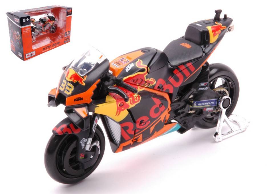 MODELLINO IN SCALA COMPATIBILE CON KTM RC16 FACTORY RACING MOTOGP 2021 N.33 BRAD BINDER 1:18 MAISTO MI36371B