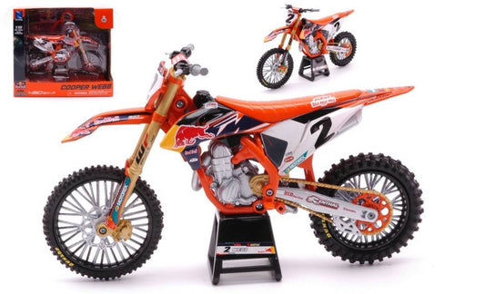 MODELE REDUIT COMPATIBLE AVEC KTM RED BULL 450 SX-F N.2 COOPER WEBB 1:12 NEW RAY NY58353