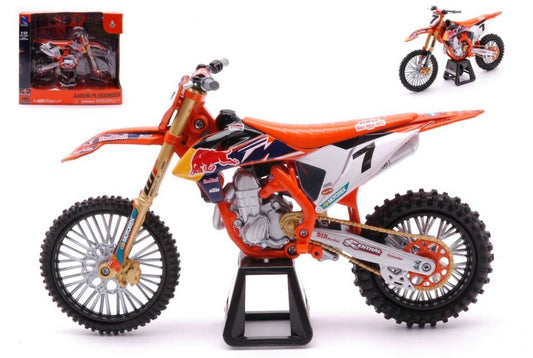 MODELE REDUIT COMPATIBLE AVEC KTM RED BULL 450 SX-F N.7 AARON PLESSINGER 1:12 NEW RAY NY58363