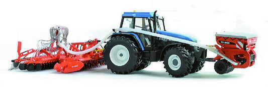 MODÈLE RÉDUIT COMPATIBLE AVEC KUHN BTF 4000 + HR4004 + TF1500 1:32 ARTICLE SANS TRACTEUR REPLICAGRI REPLI076