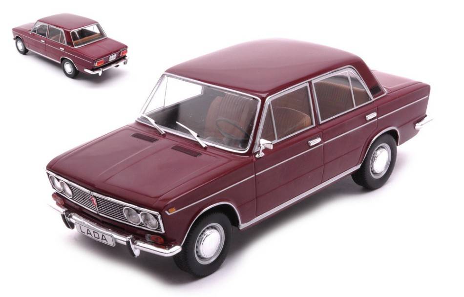 MODELLINO IN SCALA COMPATIBILE CON LADA 1500 1977 DARK RED 1:24 WHITEBOX WB124157