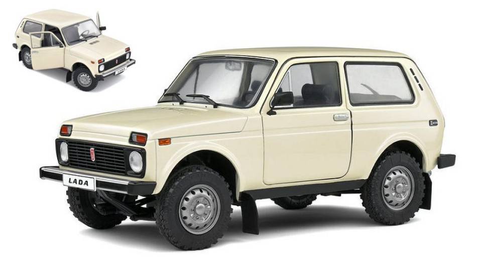 MODÈLE RÉDUIT COMPATIBLE AVEC LADA NIVA 1980 BLANC CRÈME 1:18 SOLIDE SL1807301