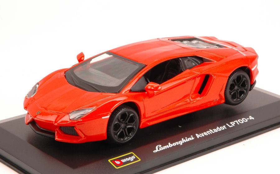 MODELLINO IN SCALA COMPATIBILE CON LAMBORGHINI AVENTADOR 2010 ORANGE 1:32 BURAGO BU43062