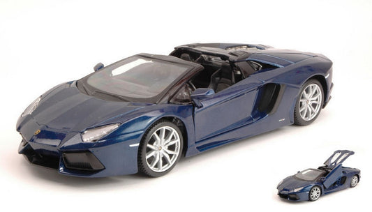 MODELE REDUIT COMPATIBLE AVEC LAMBORGHINI AVENTADOR LP 700-4 ROADSTER 2012 BLEU 1:24 MAISTO MI31504