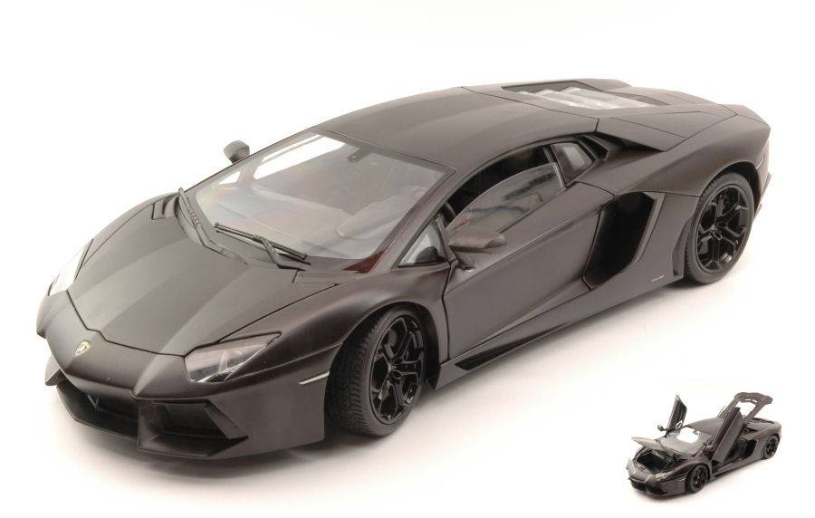 SCALE MODEL COMPATIBLE WITH LAMBORGHINI AVENTADOR LP700-4 2011 MATT BLACK 1:18 WELLY WE8041BK