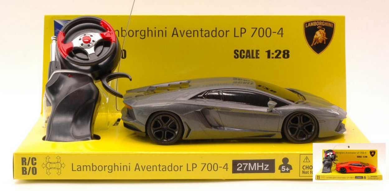 MODÈLE RÉDUIT COMPATIBLE AVEC RADIOCOMMANDE LAMBORGHINI AVENTADOR 1:28 NEW RAY NY88704