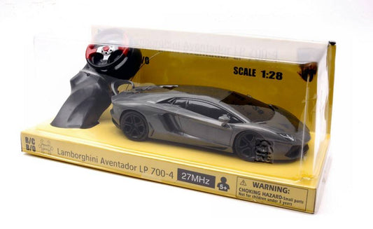 SCALE MODEL COMPATIBLE WITH LAMBORGHINI AVENTADOR SILVERGUN RADIO CONTROL 1:28 NEW RAY NY88704S