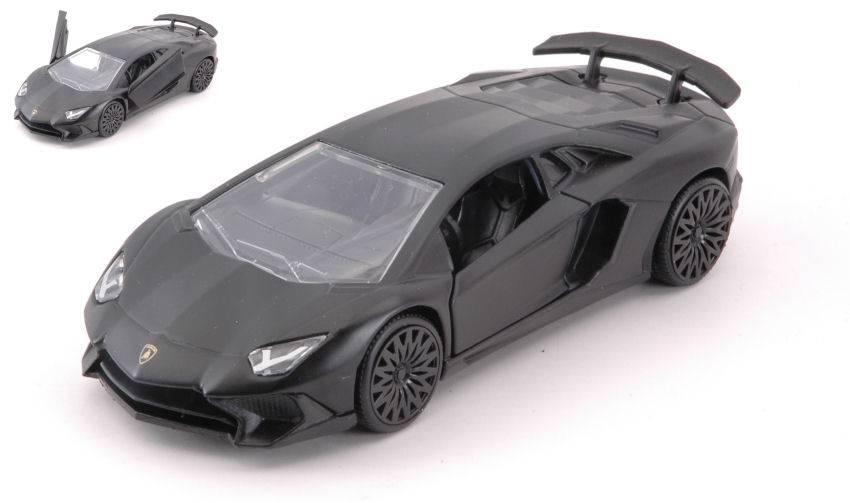 MODÈLE RÉDUIT COMPATIBLE AVEC LAMBORGHINI AVENTADOR SV NOIR MAT 12,5 cm JADA TOYS JADA30109BK