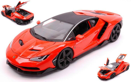 MODELE REDUIT COMPATIBLE AVEC LAMBORGHINI CENTENARIO LP 770-4 2016 ORANGE 1:18 MAISTO MI31386O