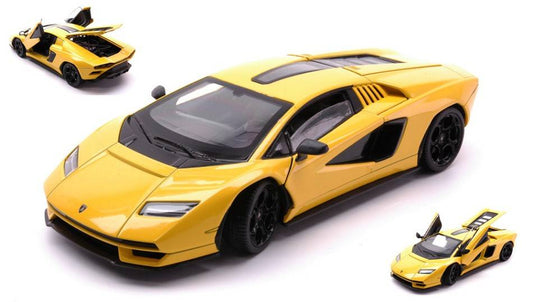 SCALE MODEL COMPATIBLE WITH LAMBORGHINI COUNTACH LPI 800-4 MET.YELLOW 1:24 WELLY WE24114Y