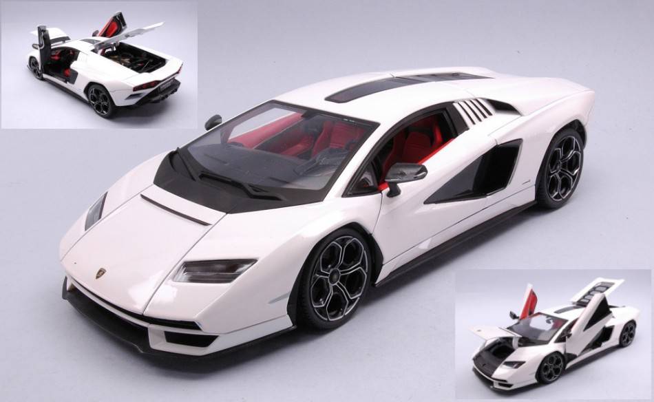 MODELLINO IN SCALA COMPATIBILE CON LAMBORGHINI COUNTACH LPI 800-4 WHITE 1:18 MAISTO MI31459