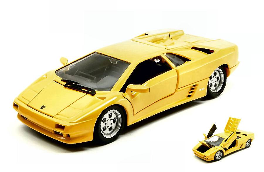 MODELLINO IN SCALA COMPATIBILE CON LAMBORGHINI DIABLO 1994 YELLOW 1:24 WELLY WE29374Y