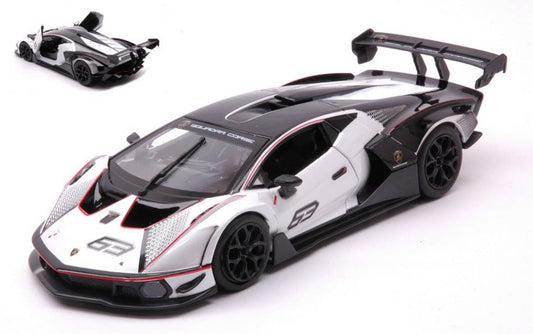 SCALE MODEL COMPATIBLE WITH LAMBORGHINI ESSENZA SCV N.63 WHITE 1:24 BURAGO BU28023W