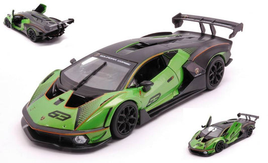 SCALE MODEL COMPATIBLE WITH LAMBORGHINI ESSENZA SCV12 N.63 GREEN 1:24 BURAGO BU28017