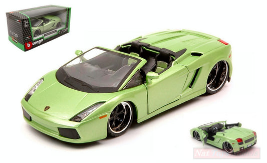 SCALE MODEL COMPATIBLE WITH LAMBORGHINI GALLARDO SPYDER GREEN 1:32 BURAGO BU43051