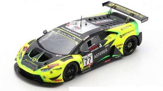 SCALE MODEL COMPATIBLE WITH LAMBORGHINI HURACA GT3 EVO N.77 24 H SPA 2019 ABRA-AMSTUTZ-KUJALA-MACHIT SPARK MODEL SB319