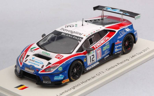 SCALE MODEL COMPATIBLE WITH LAMBORGHINI HURACAN GT3 N.12 24 H SPA 2017 BERETTA-GATTUSO-PICCINI 1:43 SPARK MODEL SB295