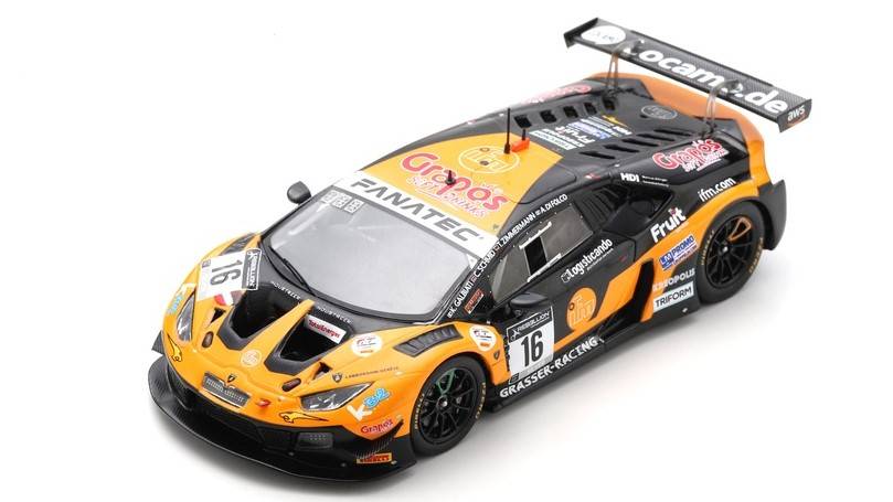 SCALE MODEL COMPATIBLE WITH LAMBORGHINI HURACAN GT3 N.16 24 H SPA 2021 BY FOLCO-ZIMMERMANN-GALBIATI- SPARK MODEL SB463