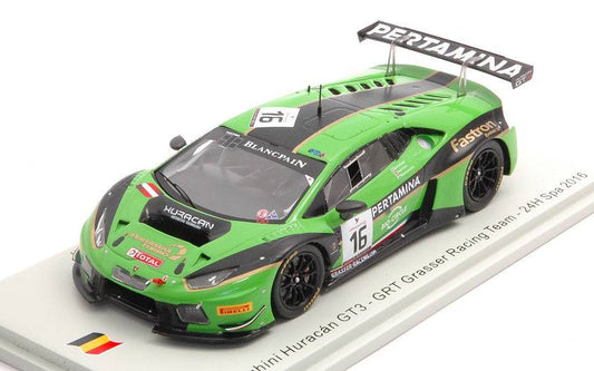 SCALE MODEL COMPATIBLE WITH LAMBORGHINI HURACAN GT3 N.16 SPA 2016 BORTOLOTTI-BLEEKEMOLEN-INEICH 1:43 SPARK MODEL SB285
