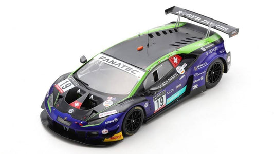 SCALE MODEL COMPATIBLE WITH LAMBORGHINI HURACAN GT3 N.19 24 H SPA 2022 ROUSSEL-ROUGIER-ALTOE 1:18 SPARK MODEL 18SB059