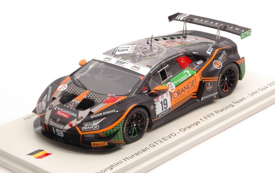 SCALE MODEL COMPATIBLE WITH LAMBORGHINI HURACAN GT3 N.19 SPA 2020 MOCCIA-KEEN-GIAMMARIA-HAMAG. 1:43 SPARK MODEL SB413