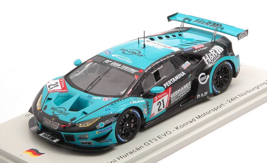 SCALE MODEL COMPATIBLE WITH LAMBORGHINI HURACAN GT3 N.21 24 H NURBURGRING 2020 MAPELLI-JEFFERIES-PER SPARK MODEL SG711