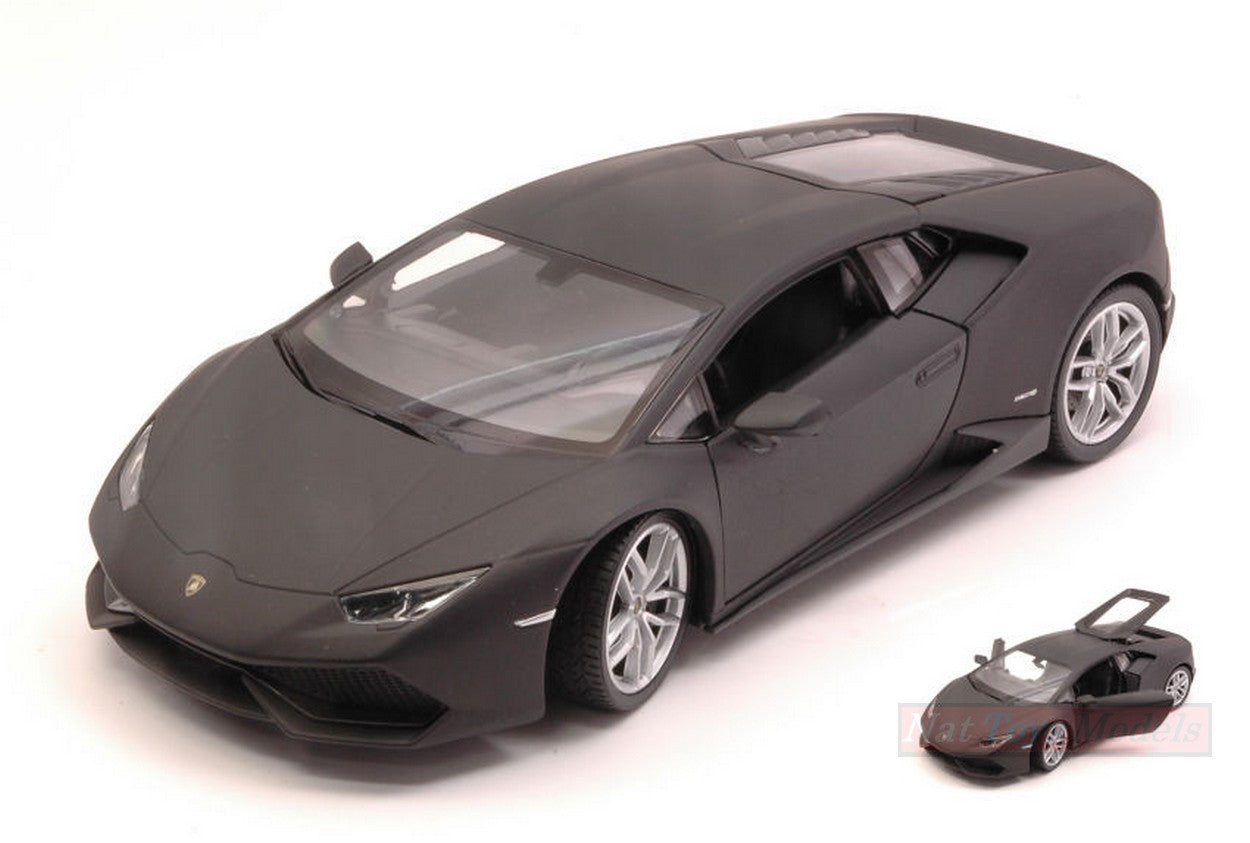 SCALE MODEL COMPATIBLE WITH LAMBORGHINI HURACAN LP 610-4 MATT BLACK 1:24 WELLY WE24056MBK