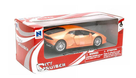 SCALE MODEL COMPATIBLE WITH LAMBORGHINI HURACAN ORANGE METALLIC 1:32 NEW RAY NY51493HOR