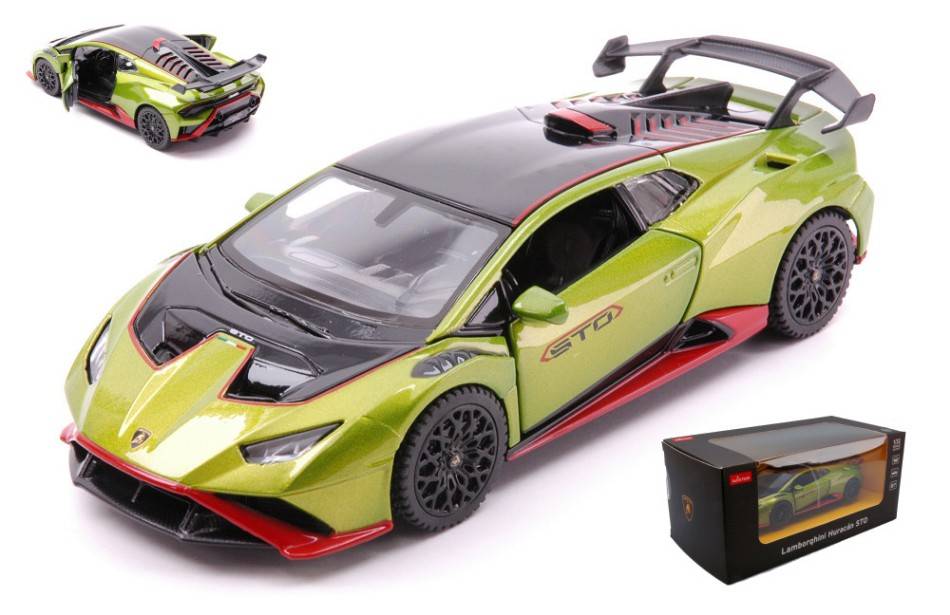 SCALE MODEL COMPATIBLE WITH LAMBORGHINI HURACAN STO GREEN/ORANGE 1:32 RASTAR RAT64310GN
