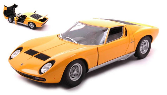 SCALE MODEL COMPATIBLE WITH LAMBORGHINI MIURA 1968 YELLOW 1:18 WELLY WE18017Y