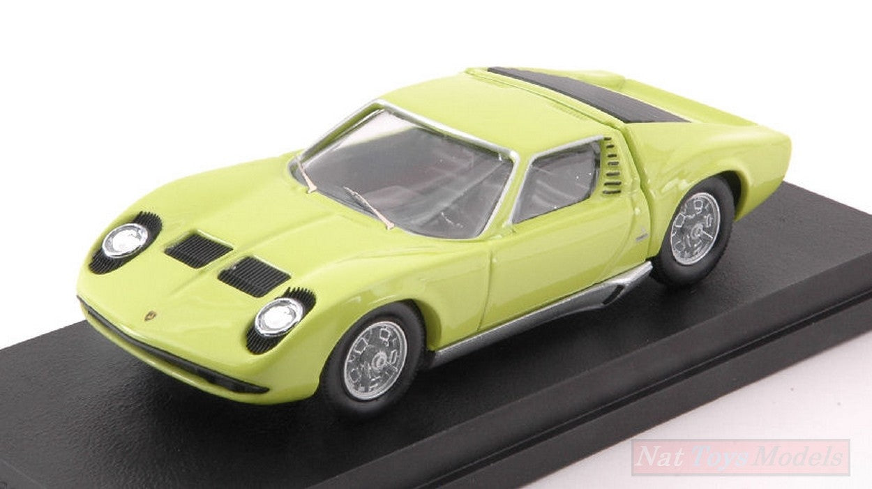 SCALE MODEL COMPATIBLE WITH LAMBORGHINI MIURA BERTONE P400S 1966 LIME GREEN 50th ANNIVERSARY 1:43 RIO RI4584