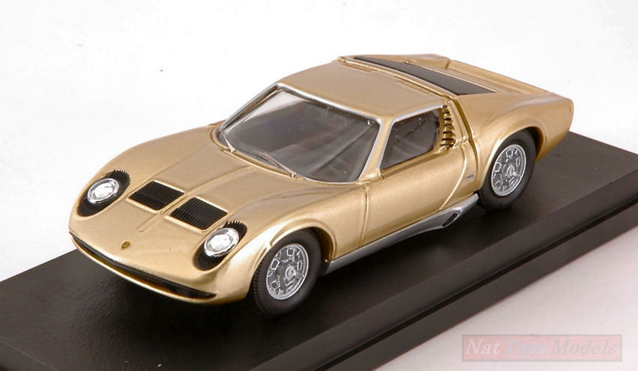 SCALE MODEL COMPATIBLE WITH LAMBORGHINI MIURA P400S 1969 GOLD 1:43 RIO RI4590