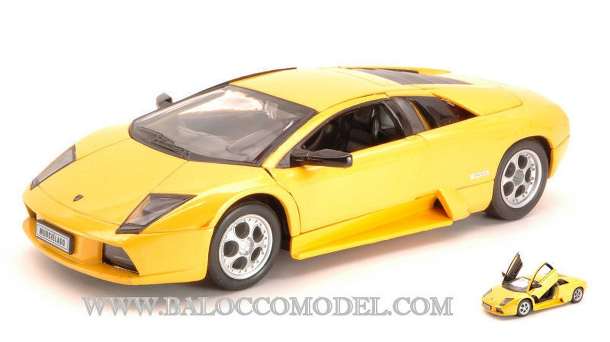 SCALE MODEL COMPATIBLE WITH LAMBORGHINI MURCIELAGO 2001 YELLOW 1:24 WELLY WE0299