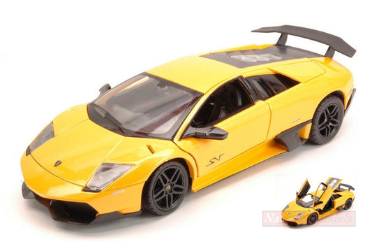 SCALE MODEL COMPATIBLE WITH LAMBORGHINI MURCIELAGO LP670-4 SV 2009 YELLOW 1:24 RASTAR RAT39300Y
