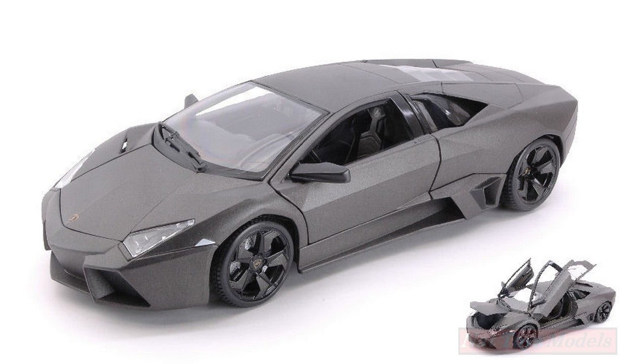 SCALE MODEL COMPATIBLE WITH LAMBORGHINI REVENTON GRAY BARRA 1:18 BURAGO BU11029G