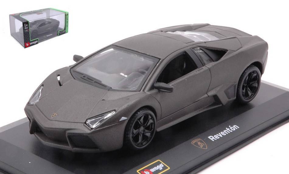 SCALE MODEL COMPATIBLE WITH LAMBORGHINI REVENTON MATT BLACK 1:32 BURAGO BU42013G