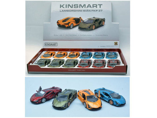 SCALE MODEL COMPATIBLE WITH LAMBORGHINI SIAN COL.ASS.cm 12 KINSMART KT5431D